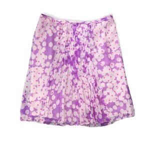 Periwinkle & Magenta Silk Chiffon Skirt